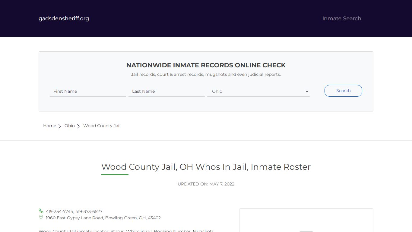 Wood County Jail, OH Inmate Roster, Whos In Jail